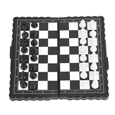 Image of International Chess,Portable Plastic Folding Chessboard Magnetic Chess Set,Magnetic Checker Set with Game for Party Family Activities