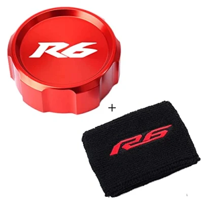Image of CCYYMOWOK Motorcycle Front Fluid Oil Brake Reservoir Socks Tank Cover For Yamaha YZF R6 R6S 1999 2015 2004 2006 2008
