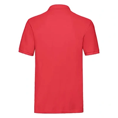 Image of Fruit of the Loom Premium Mens Short Sleeve Polo Shirt (L) (Red)