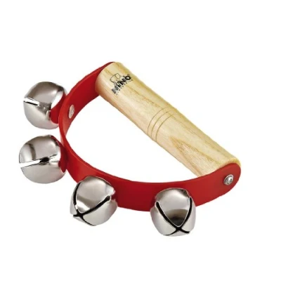 Image of Nino Percussion Sleigh Bell Instrument Musical for Children from 3 Years Wood, Natural (NINO962)