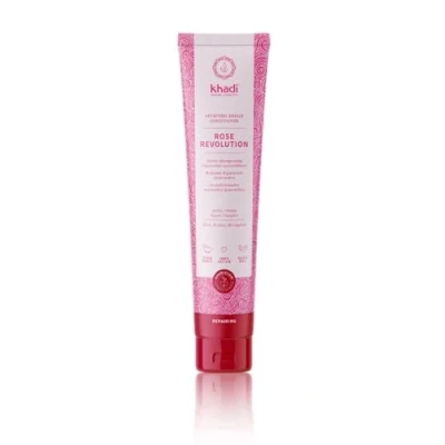 Image of khadi ROSE REVOLUTION Ayurvedic Repair Conditioner, Instant combility and daily care without silicones, 100% natural, vegan &amp; sulfate free, Certified Natural Cosmetics, 200ml