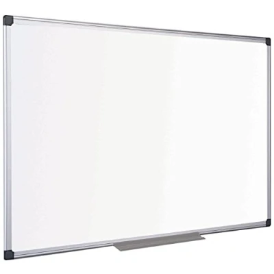 Image of Bi Office Maya Gridded Dry Wipe Aluminium Framed Double Sided Whiteboard 45x30cm