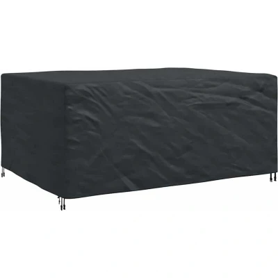 Image of vidaXL Outdoor Furniture Cover Black 240 x 160 100 cm 600D