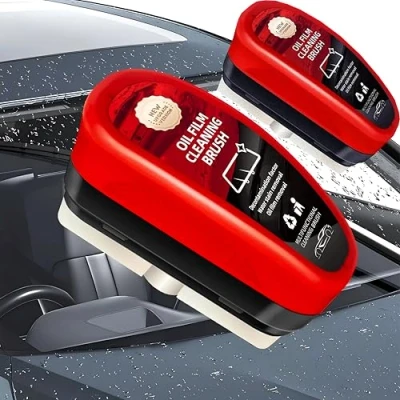 Image of EINESIN Automotive 120ml Oil Film Cleaning Brush, Reusable Glass Coating for Windshield, Prevents Rain and Fog Brush,Improves Clarity Visibility (2 PCS)