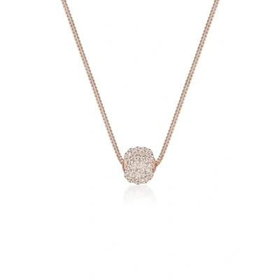 Image of Elli Necklace Ball Basic Crystals 925 Sterling Silver Rose Gold Plated