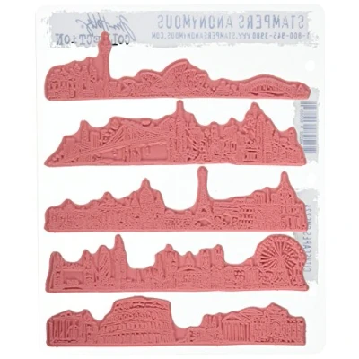 Image of Stampers Anonymous AGCMS224 _AGW Cling Cityscapes Mounted Stamp, Grey, 7&quot;X8.5&quot;