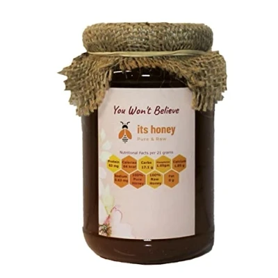 Image of Honey Raw Organic Wild Flower with Saffron Black Seed Pure Unpasteurised Unfiltered Unheated Fresh Certified