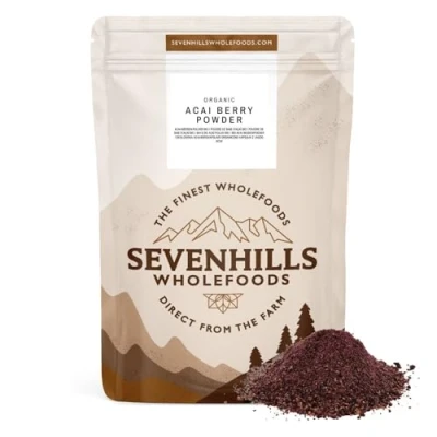 Image of Sevenhills Wholefoods Organic Raw Acai Berry Powder, Freeze Dried, from Brazil 100g