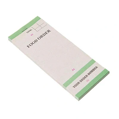 Image of We Can Source It Ltd ORDER PADS Restaurant Bar Food 5 COLOURS 3 Part Tear Off Slip 1 PLY Pad 84 BF84 10 Pack