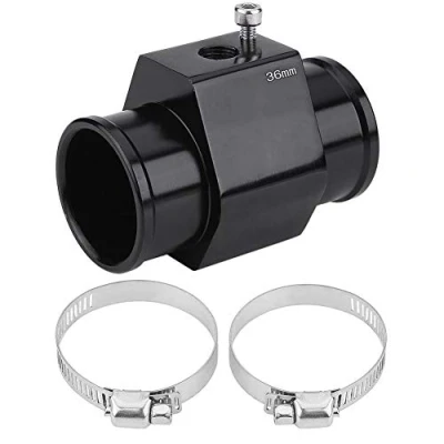 Image of Water Temp Joint Pipe Aluminum Car Temperature Hose Sensor Gauge Adapter Black(36mm)