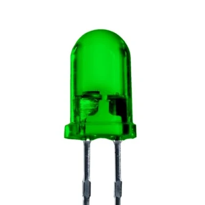 Image of Lumetheus LEDs 5 mm Colour Green Extra Super Bright 16.000 mcd 50 Pieces 2 3 Volts Pin Light Emitting LED Diode Diffused Lens