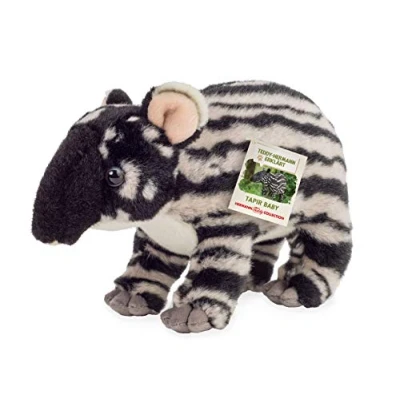 Image of Teddy Hermann 92332 Tapir Baby 9,4&quot;/24 cm, Soft Toy, Plush Special Edition &quot;Teddy Explains&quot;