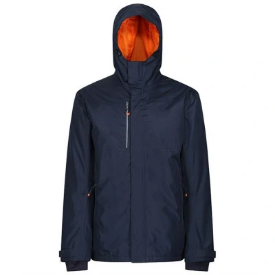 Image of Regatta Mens Thermogen Powercell 5000 Jacket (Navy/Magma Orange) Size Small