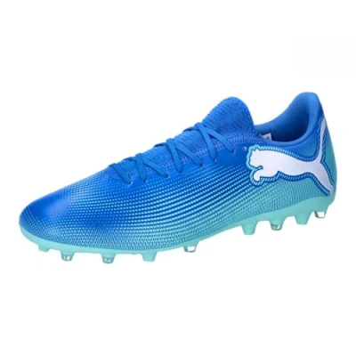 Image of Puma Future 7 PLAY MG Moulded stud football boots, Men&#039;s, Size: 11, Hyperlink blue/mint/white Textile/synthetics