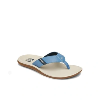 Image of Reef Men&#039;s Santa Ana Flip Flop, Arch Support, Water Friendly, Non Marking Outsole, Oat/Blue/Gum, 10