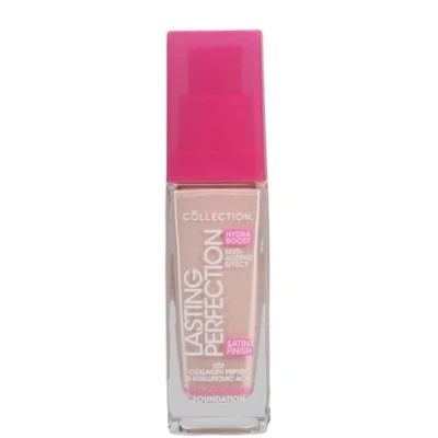 Image of Collection Cosmetics Lasting Perfection Satin Foundation, Full Coverage, Hydra Boost, 1C Rose Porcelain Cool 27ml