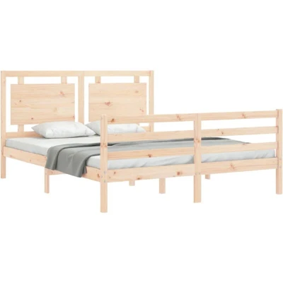 Image of vidaXL Bed Frame without Mattress 160x200 cm Solid Wood