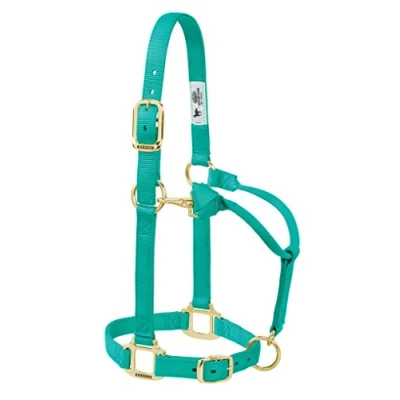 Image of Weaver Leather Original Adjustable Nylon Horse Halter, Yearling, Emerald Green