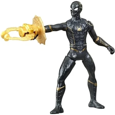 Image of Spider Man Marvel 15 Cm Deluxe Web Grappler Movie Inspired Action Figure Toy With Attack Feature, For Kids Ages 4 and Up