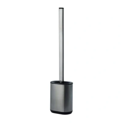 Image of Blue Canyon Santorini TPR Toilet Brush &amp; Holder for Bathroom, Flexible Bowl TRR Head Deep Cleaning, Compact Size, Elegant Design Platinum