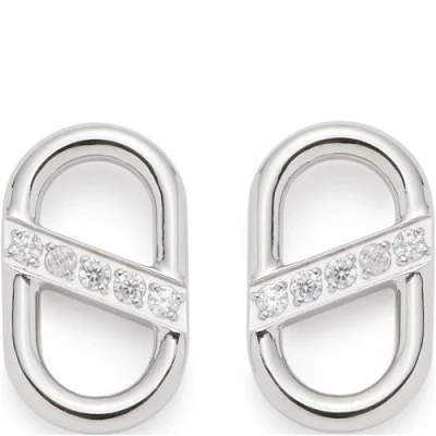 Image of Jewels by Leonardo 024278 Earrings Pendant Narea Beauty&#039;s 1 Pair Charms Silver Coloured Stainless Steel Ship Anchor Chain Links with Inset Zirconia Stones Jewellery Women&#039;s Gift, Eine Größe,