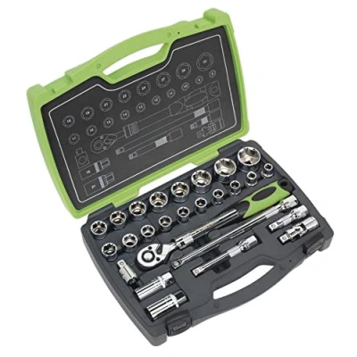 Image of Sealey Ak7961 Socket Set 26Pc 1/2In Sq Drive 6Pt Walldrive Metric