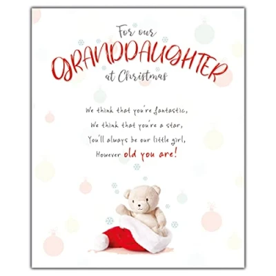 Image of Granddaughter Christmas Card, Cards, Card For Granddaughter, Cards