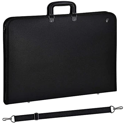 Image of Crystals A1/A2/A3 Art Portfolio Case Artist Carrying with Shoulder Strap, Weather Resistant Student Drawing Painting Sketch Project Folder Bag (A3 Size)