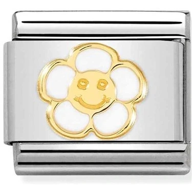 Image of Nomination Smiley Flower Charm