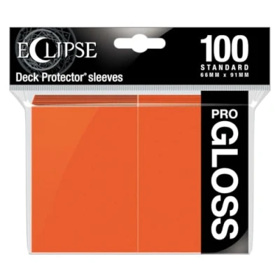Image of BoardGame E 15607 Ultra Pro Eclipse Gloss Standard Sleeves 100 Pack Pumpkin Orange