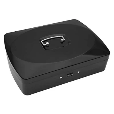 Image of Wedo 146421Z Counter Box with Combination Lock 33 x 24 9 cm Black