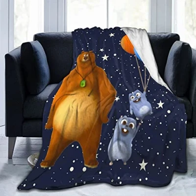 Image of QQIAEJIA Grizzy and The Lemmings Flannel Blanket Lightweight Cozy Bed Blankets Soft Throw Fit Couch Sofa Suitable for All Season 50&quot;X40&quot;