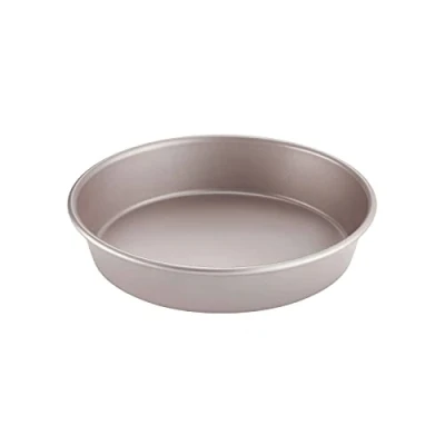 Image of CHEFMADE 9 Inch Round Cake Pan, Non Stick Deep Dish Bakeware for Oven Baking (Champagne Gold)