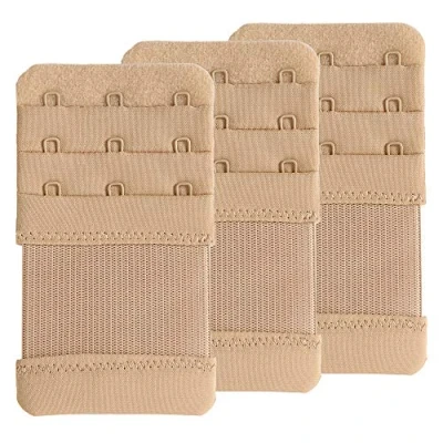 Image of SAMGU Bra Extenders, 3 Hook Extender Soft Stretchy Extension Strap (White,black and Skin Color)