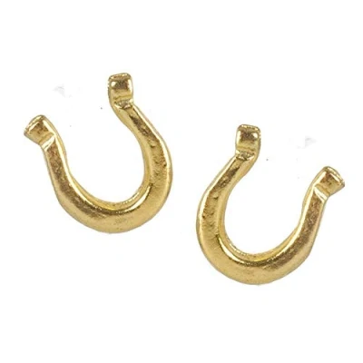 Image of Aztec Imports, Inc. Dolls House Equestrian Wedding Horse Shoe 2 Horseshoes Miniature 1:12 Accessory