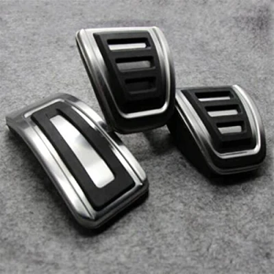 Image of Car Brake Pedal Pads For A1 A3 TT Stainless Steel Cover Pedals Covers Foot Pedals(Manual transmission)