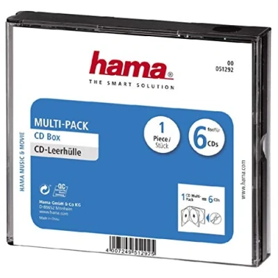 Image of Hama Storage Cases Multipack of 6 Black/Transparent