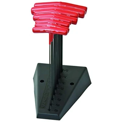 Image of BONDHUS, HTX80M/S 9 2 10MM 9&quot; 8PC T Handle Set+Stand, 15389