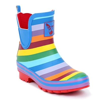 Image of Evercreatures Womens Ankle Wellies Rainbow UK7/EU40