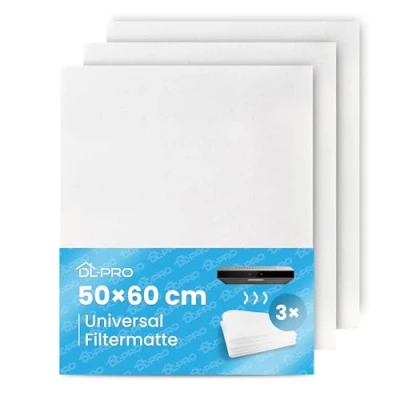 Image of DL pro 3 x Filter Mat Grease for Cooker Hood, Universal, 50 60 cm, Can be Cut to Size, Premium Quality