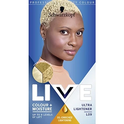 Image of LIVE Schwarzkopf Colour + Moisture, Bleach, ULTRA LIGHTENER L09 Hair