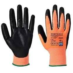 Image of Portwest Amber Cut Glove Nitrile Foam M (Pack of 12)