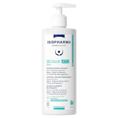 Image of ISISPHARMA SECALIA ATO balm 400 ml Body Lotion for Dry skin with an atopic tendency Reduces the frequency and intensity of itching lipid replenishing fluid Made in France