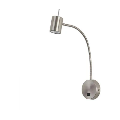Image of Forlight Lighting Bas Wall Reading Light Satin Nickel 1x GU10