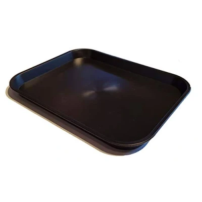Image of Small Black Plastic Catering Tray KB2B (310mm L x 241mm W 22mm D)