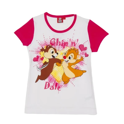 Image of Disney Girls Girl&#039;s Daisy round neck short sleeve t shirt WD26120 Pink Size 8Y