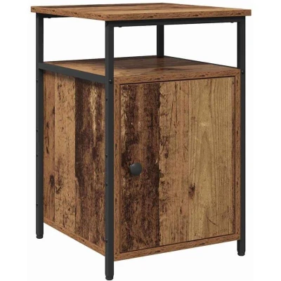 Image of vidaXL Bedside Cabinet Old Wood Engineered