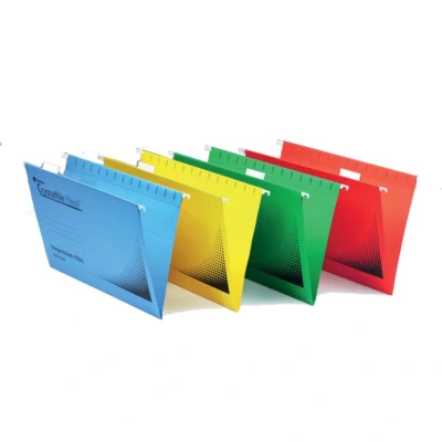 Image of Rexel Flexifile Foolscap Lateral Suspension File Manilla 15mm V Base Red (Pack 50) 3000042