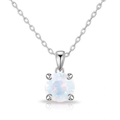 Image of Philip Jones White Opal Necklace Created with Zircondia® Crystals