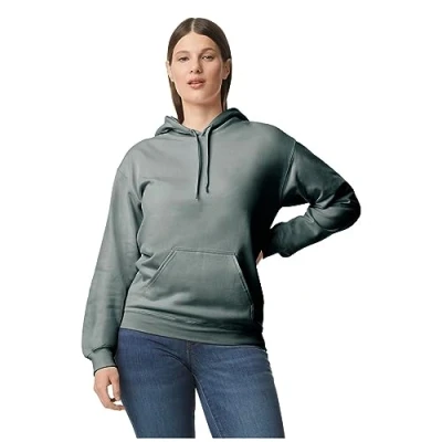 Image of Gildan Unisex Adult Softstyle Fleece Midweight Hoodie (5XL) (Dark Heather)